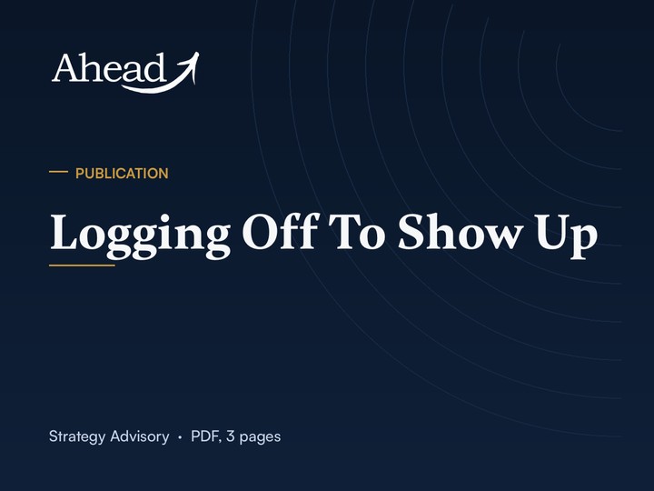 Cover of Logging Off To Show Up